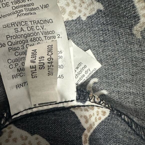 J. Crew Cheetah Navy Blue Mini Wrap Dress Size 2 - Picture 6 of 7